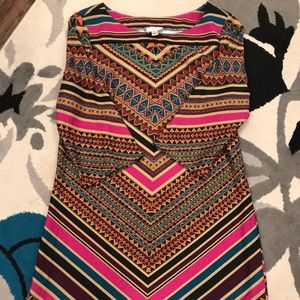 Vibrant Print 3/4 Dress